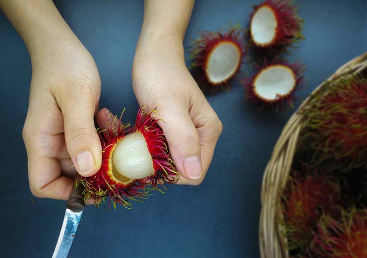 Consumare rambutan è utile anche a migliorare l'aspetto della pelle