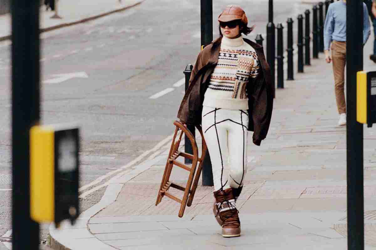 outfit da città con Moon Boot