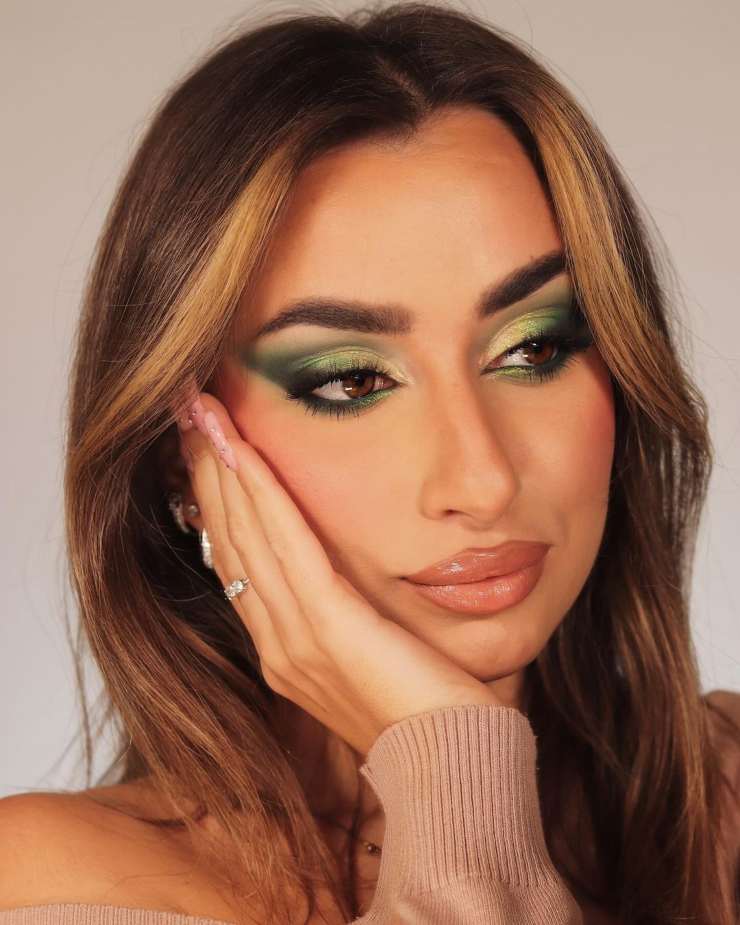 Make up verde per il Natale