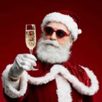 babbo natale che brinda