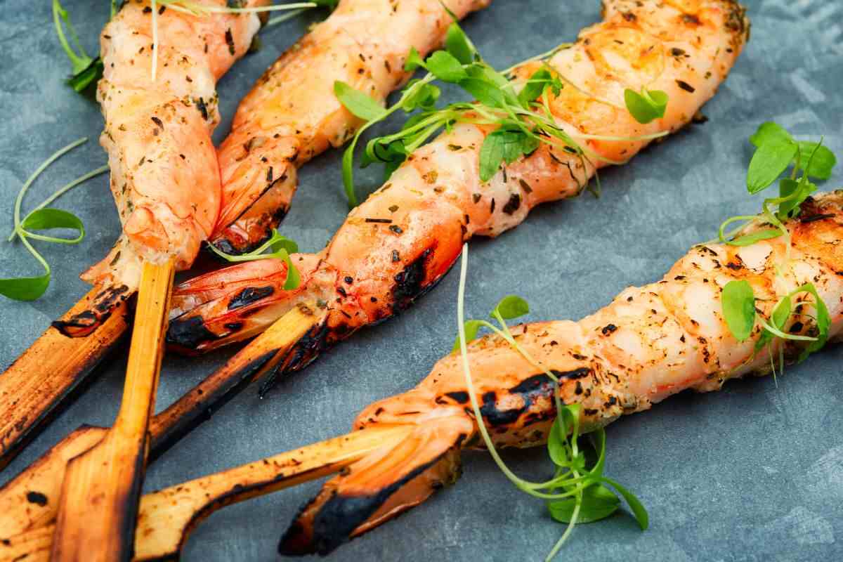 scampi al forno su teglia