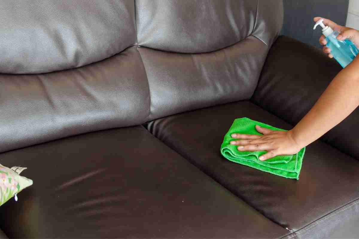 Pulire il divano in pelle con rimedi naturali 