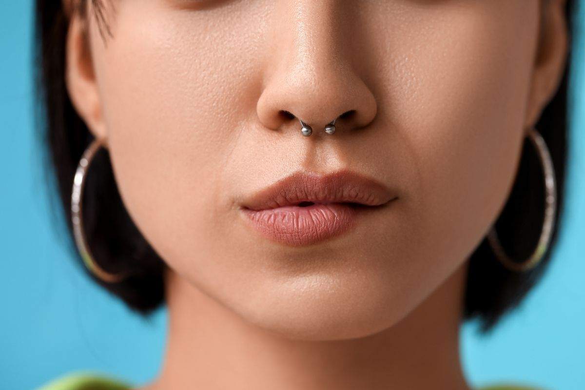 Septum piercing