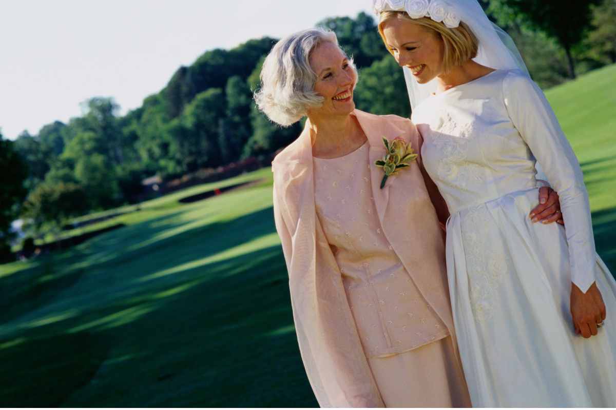sposa con la mamma