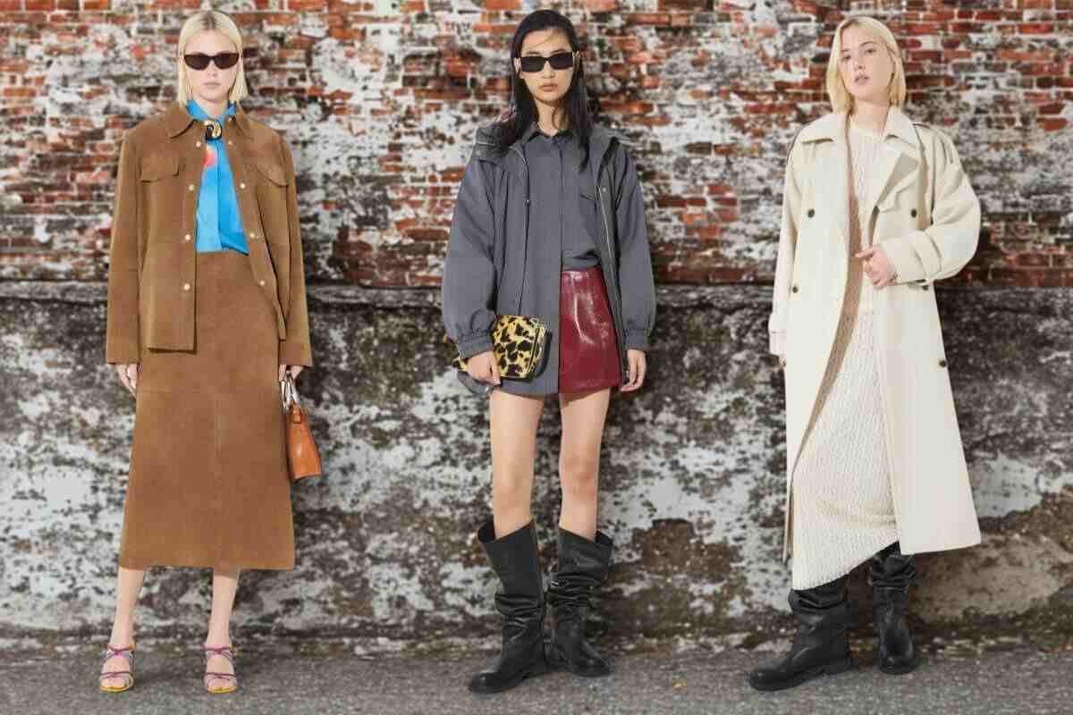 tre modelle con outfit esempio di cosa indossare in autunno