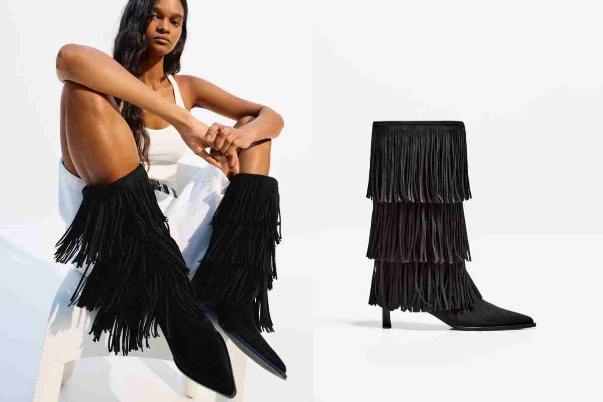 Stivali con frange Bershka