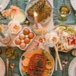 tavola pasquale con cibo