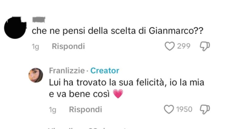 Commenti Tik Tok di Francesca Polizzi
