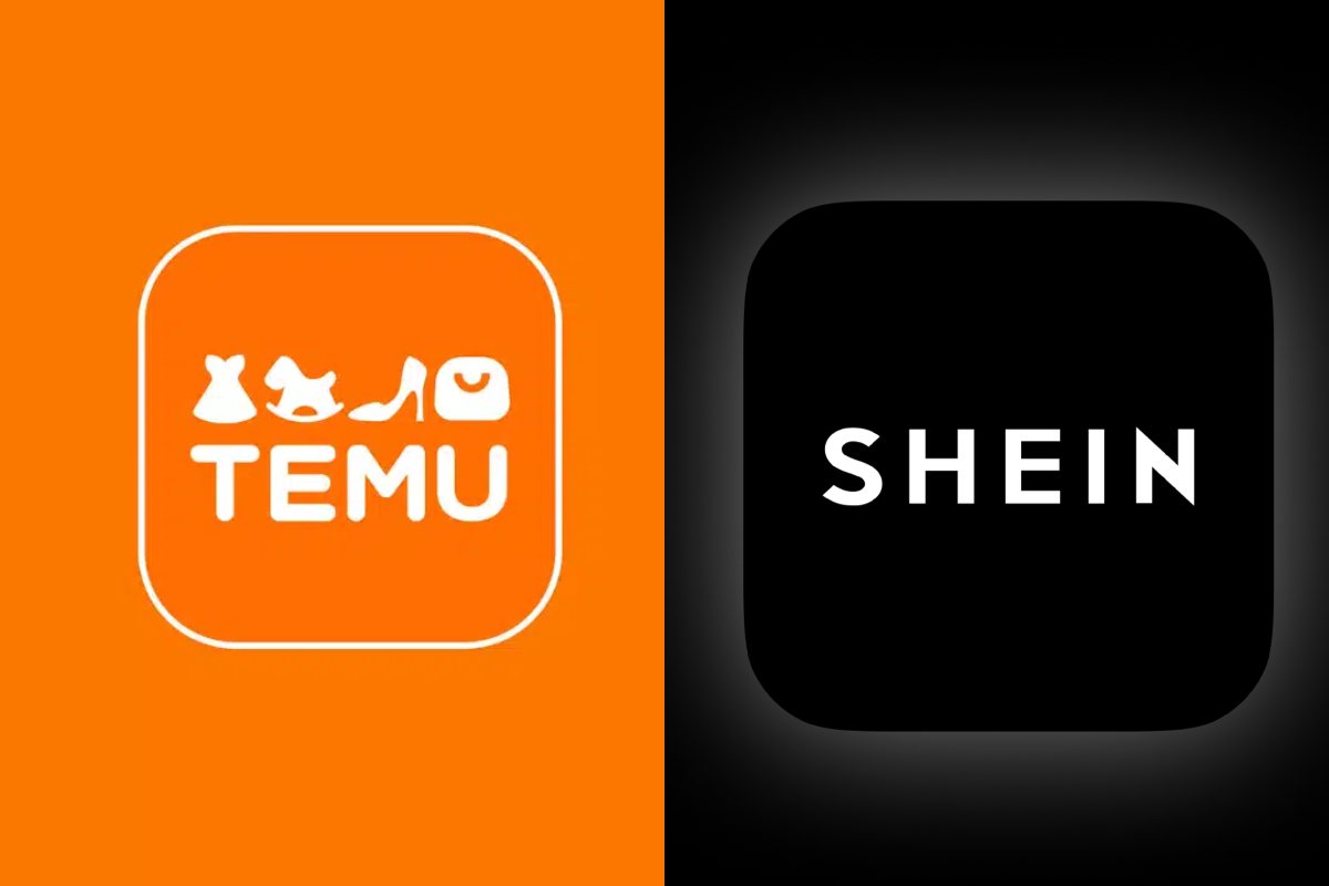 I loghi di Temu e Shein