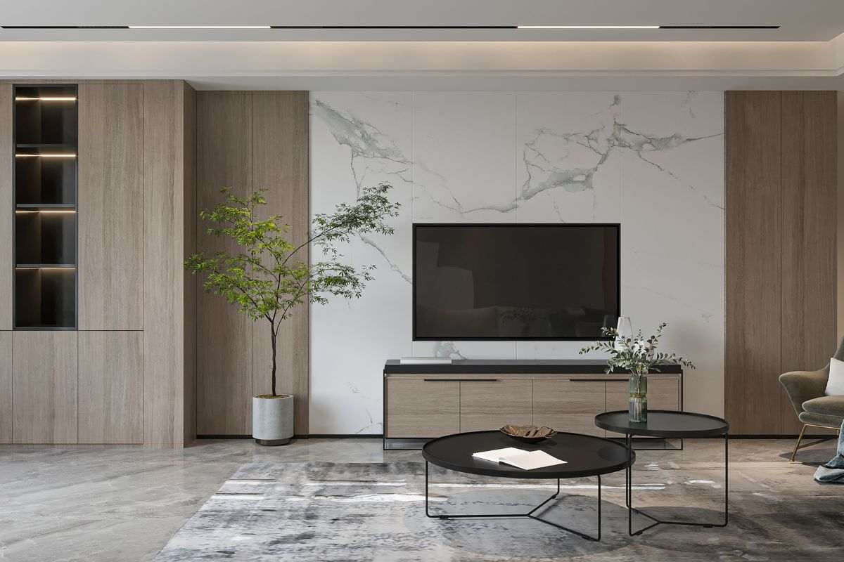 soggiorno minimal ed elegante