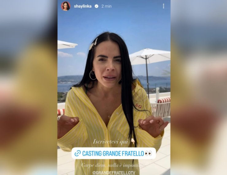 Storia Instagram di Shaila Gatta
