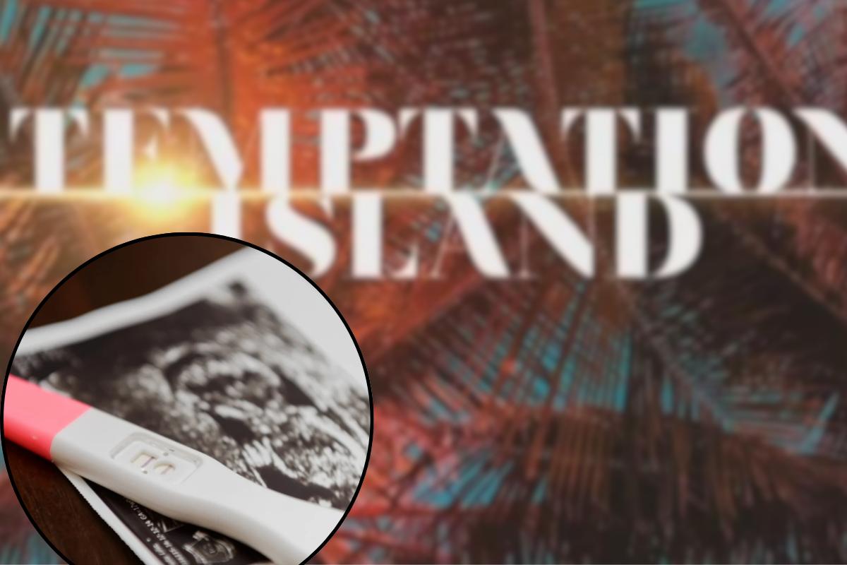 Logo Temptation Island e test di gravidanza
