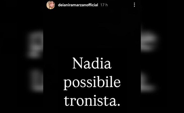 Story Instagram di Deianira Marzano su Uomini e Donne
