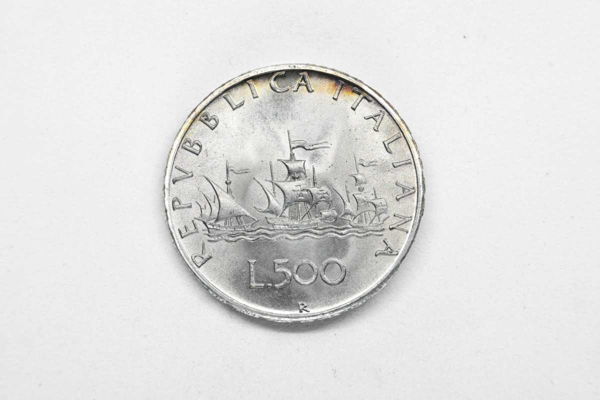500 lire argento Caravelle