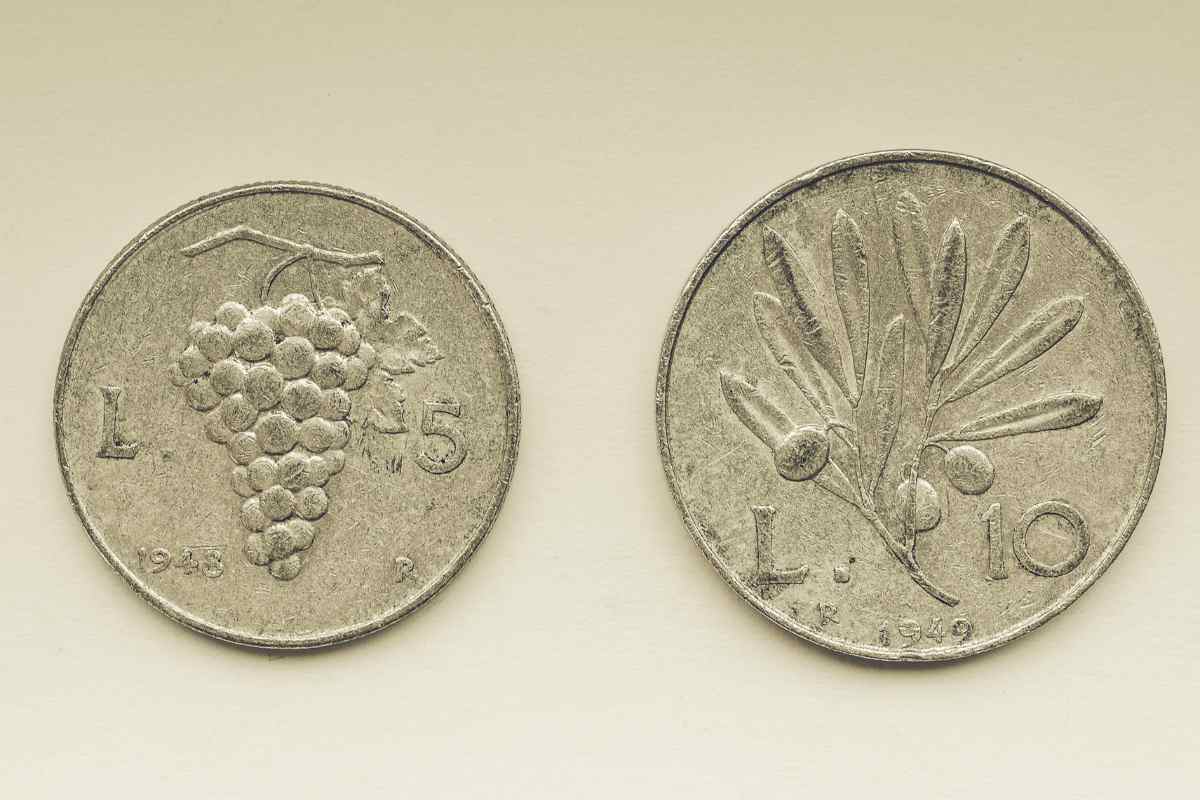 Monete da 10 lire fronte e retro
