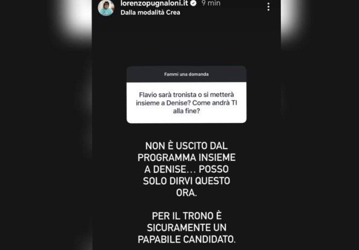 Segnalazione Instagram su Temptation Island