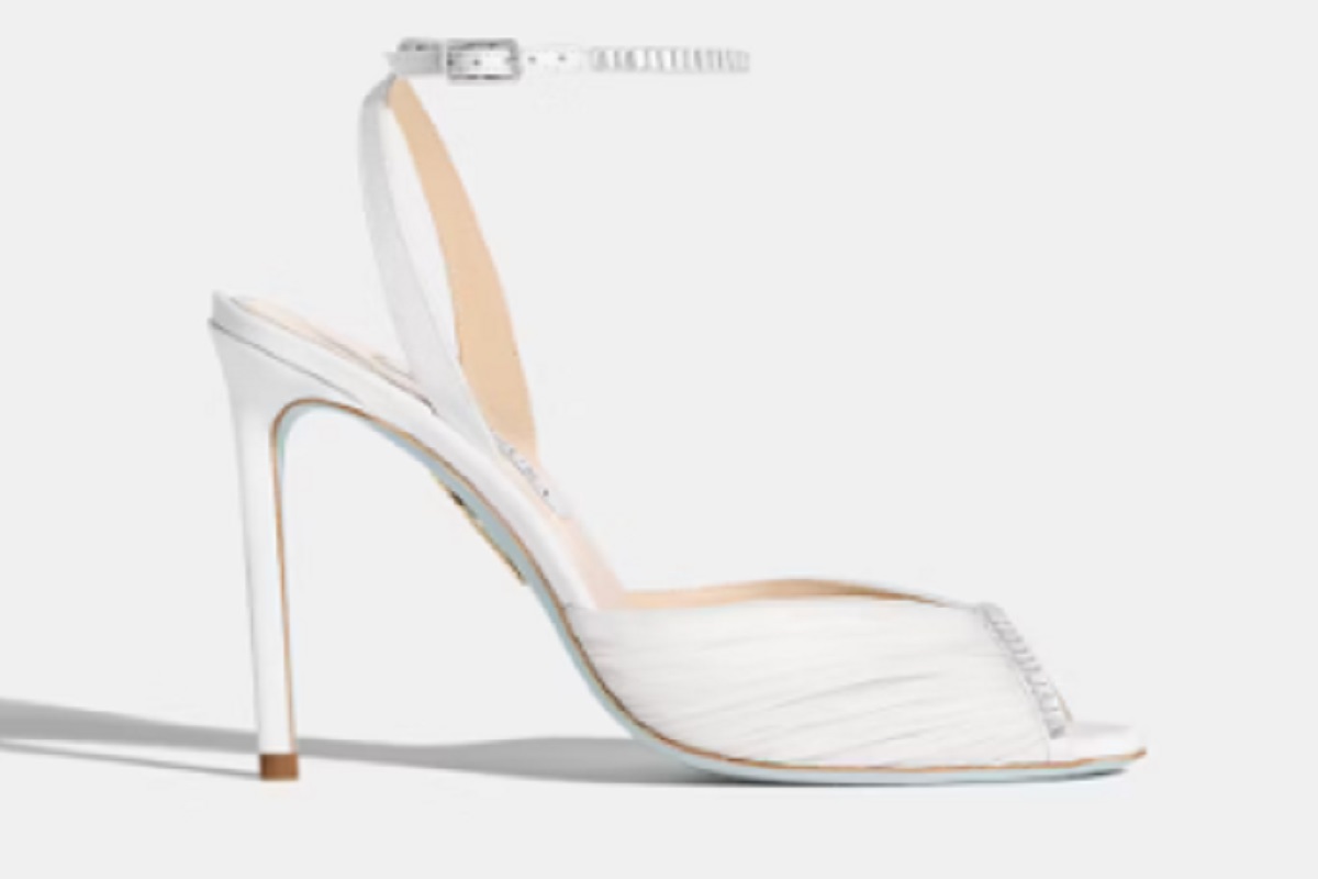 scarpe da sposa bianche con tacco