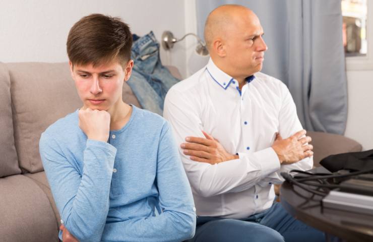 Padre e figlio contrariati