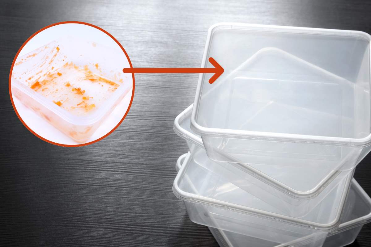 Contenitori di plastica puliti