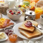 colazione su un tavolo