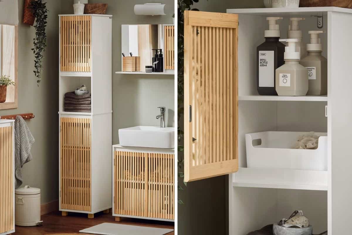 Colonna bagno bianca