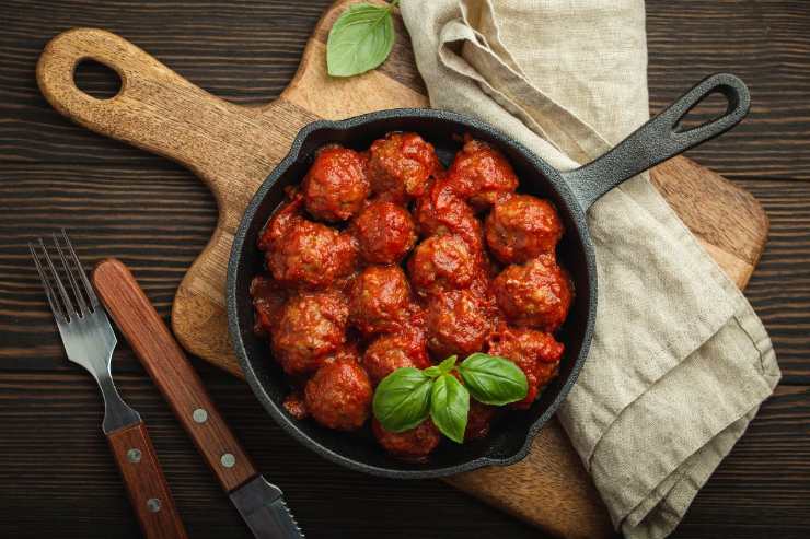 padella con polpette