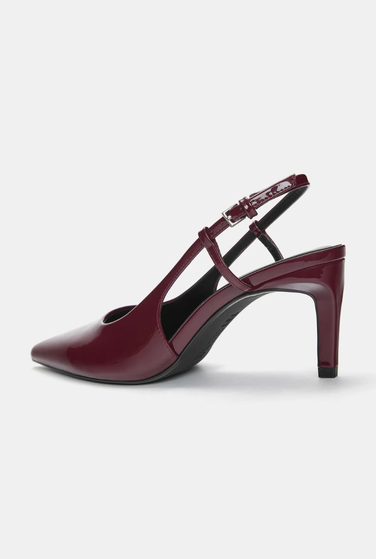 Scarpa con tacco bordeaux