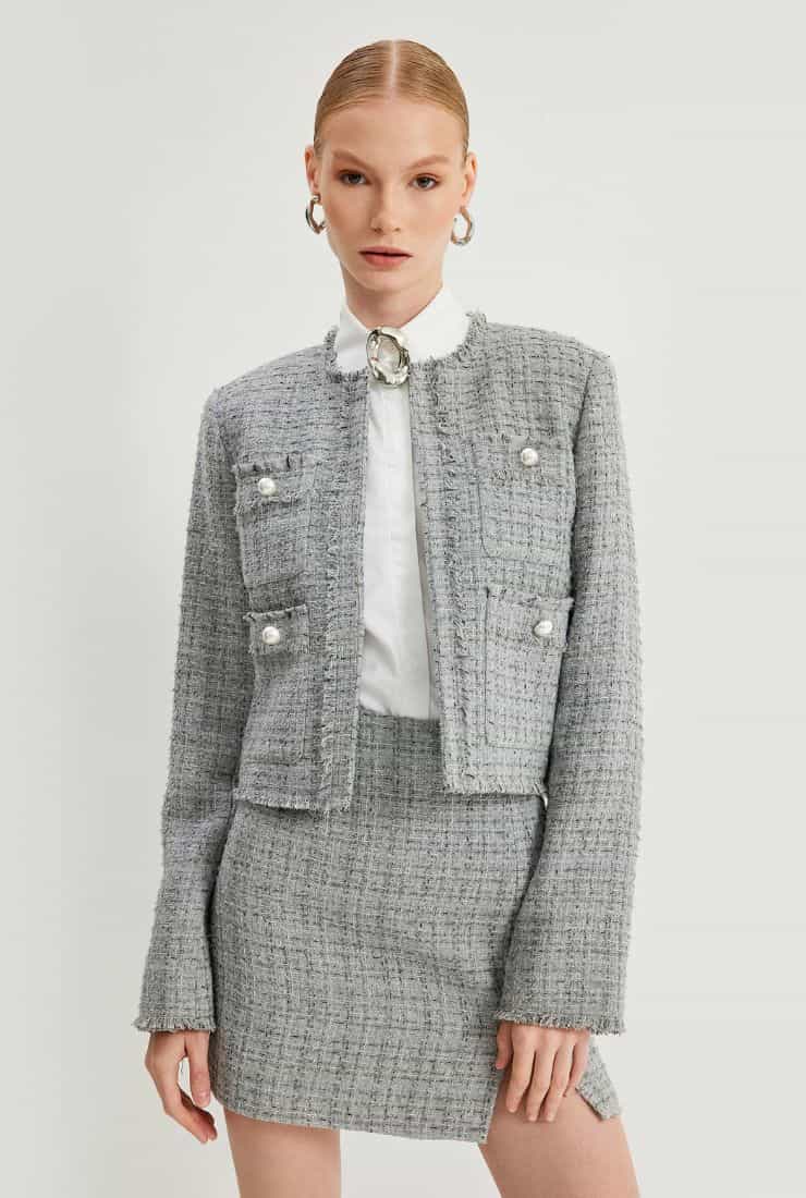 Tailleur grigio chiaro