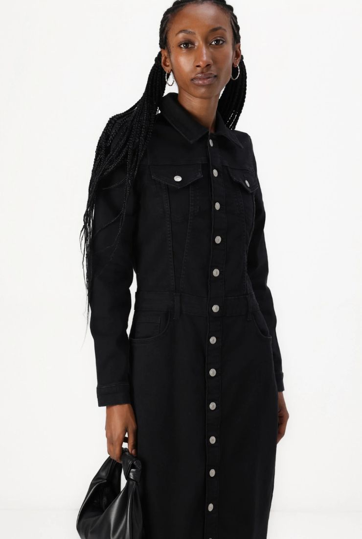 Abito in denim nero