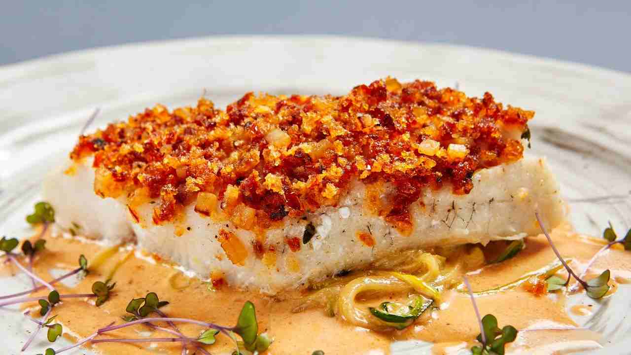 Merluzzo gratinato alla mediterranea pourfemme.it