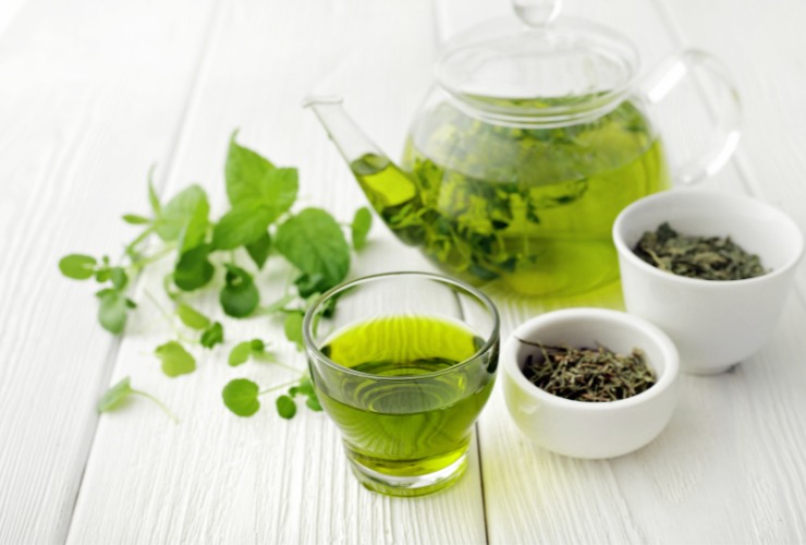 preparare il te verde 