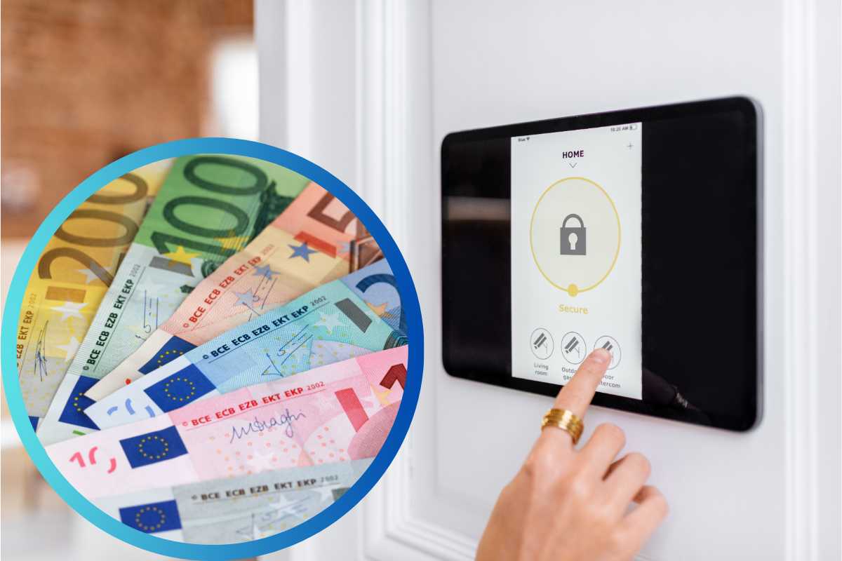Un allarme in casa e dei soldi in euro