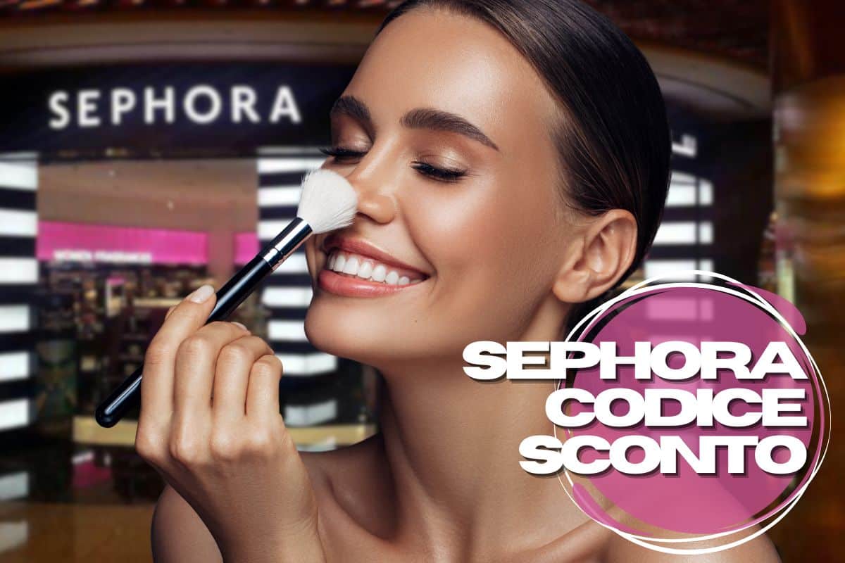 Donna e Sephora come sfondo