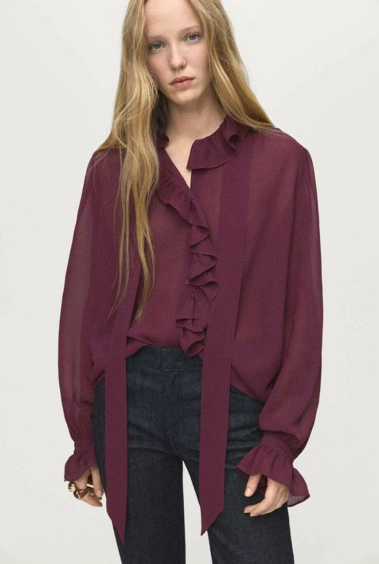 Blusa Borgogna