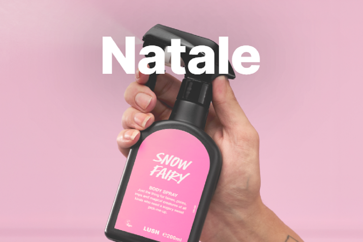 mano che tiene boccetta spray