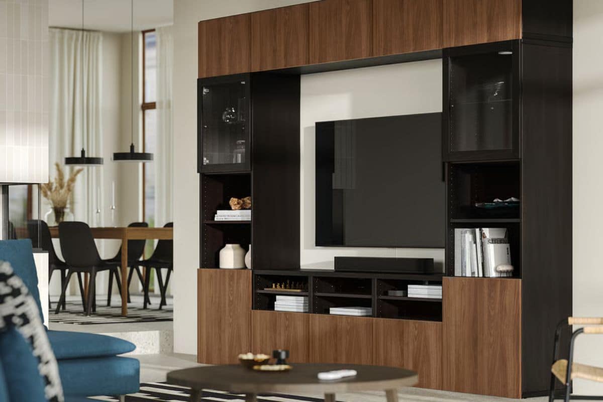 parete attrezzata legno