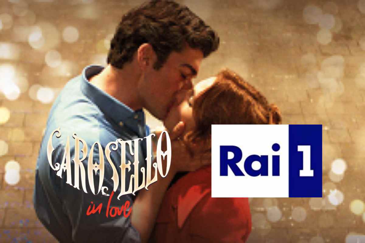 I protagonisti di Carosello in Love che si baciano