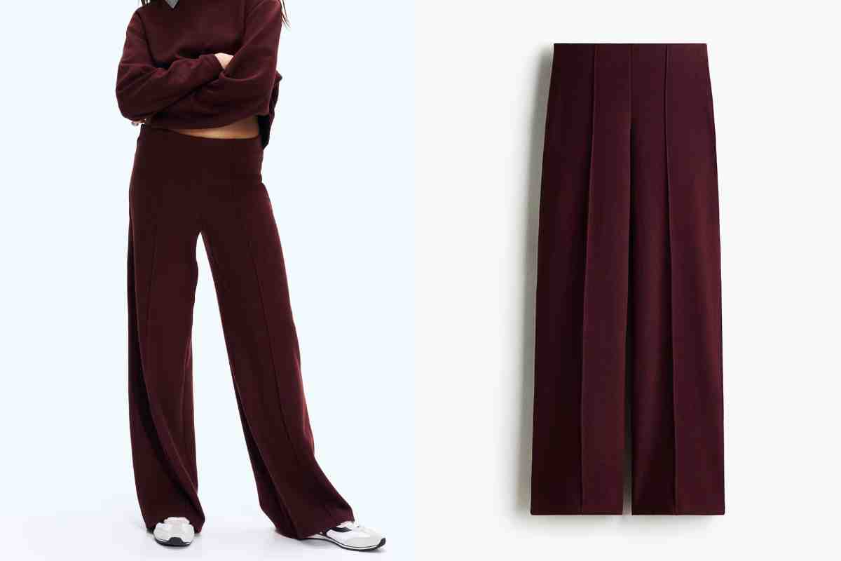 Pantaloni con piega cucita H&M 