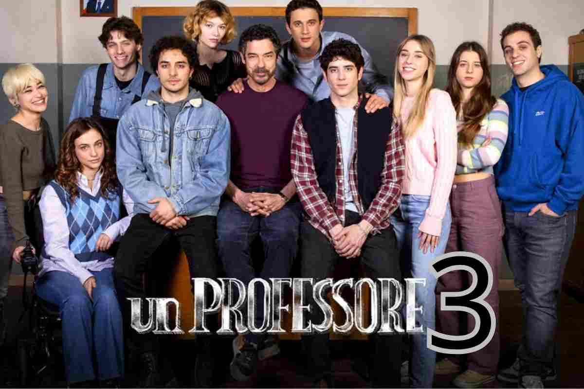 Il cast de Un Professore 3 in posa