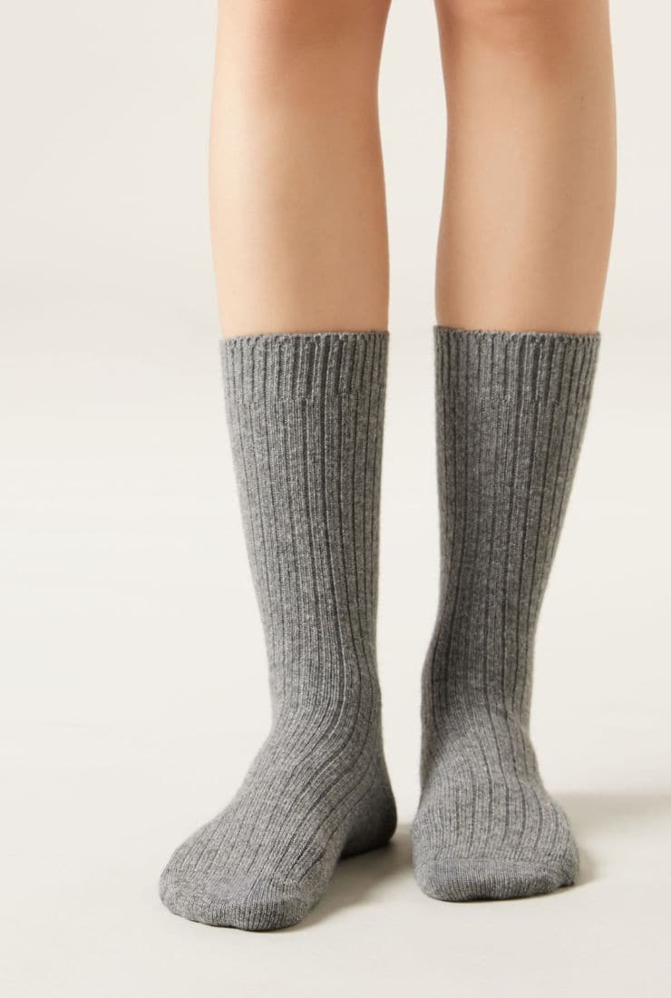 Calzini in grigio melange