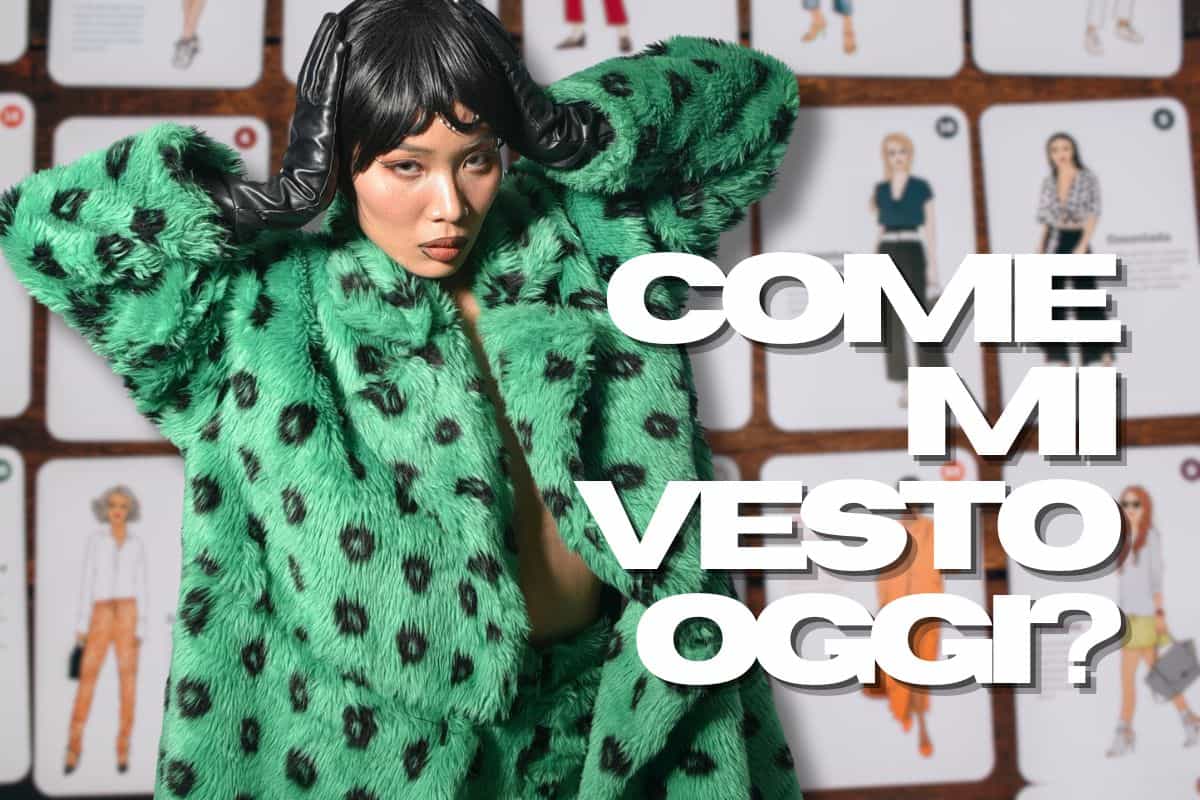 Donna con capispalla verde