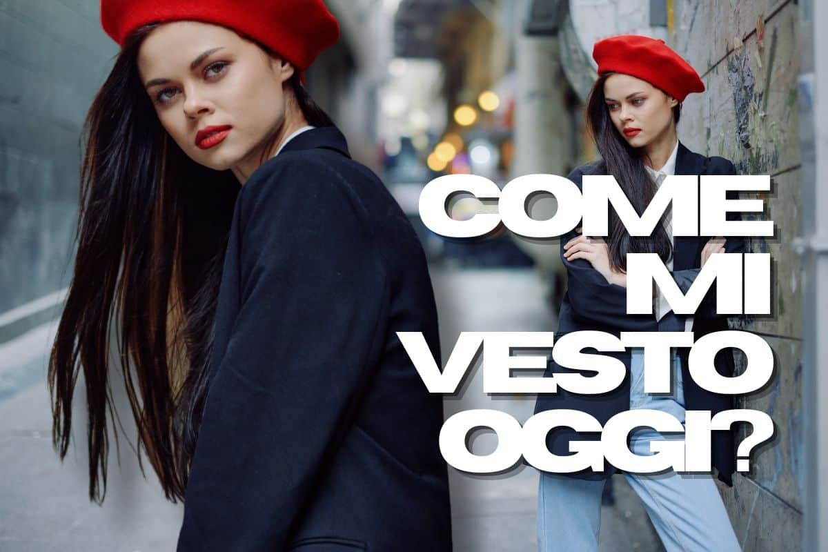 Donna con cappello rosso