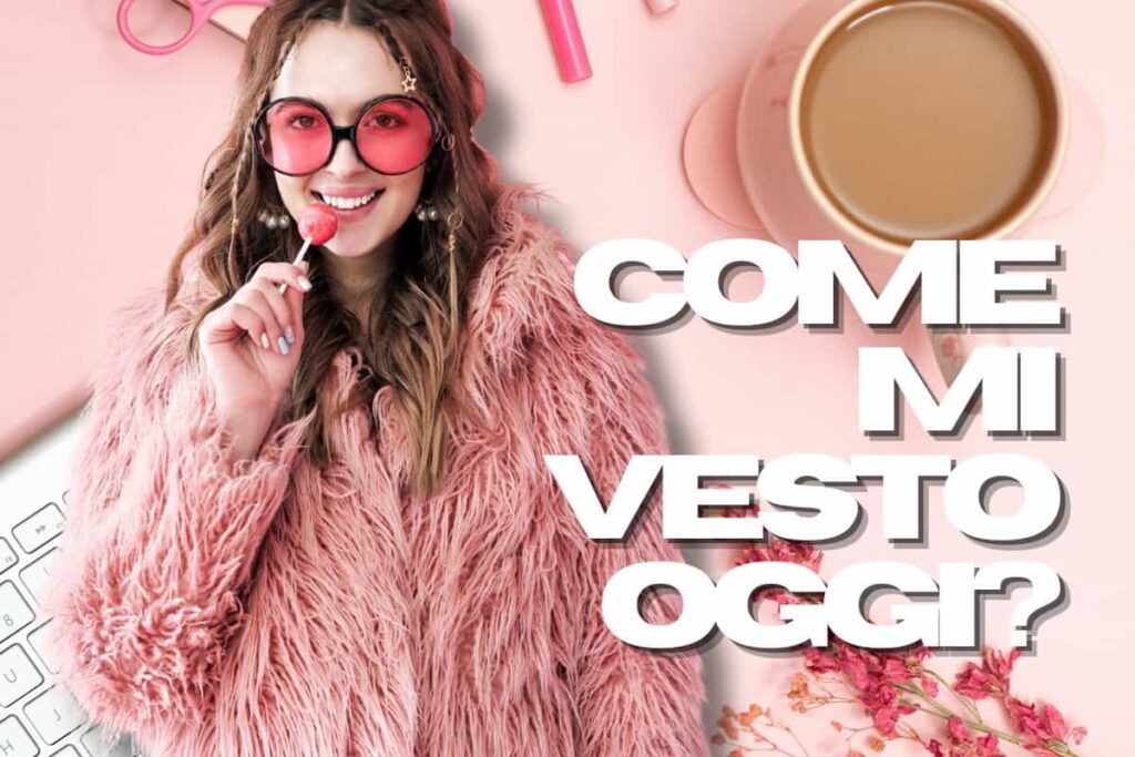 Donna con pelliccia rosa