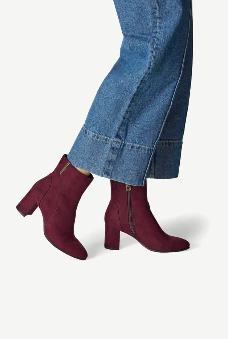 Scarpe tronchetto prugna