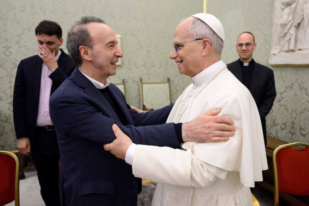 Roberto Benigni e Papa Leone XIV