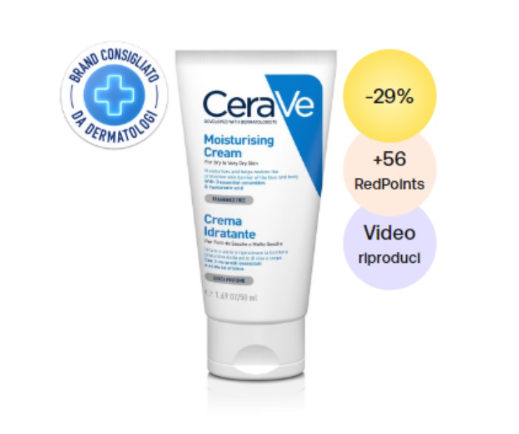 confezione bianca e blu crema