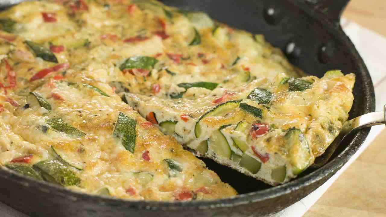 frittata di zucchine e peperoni