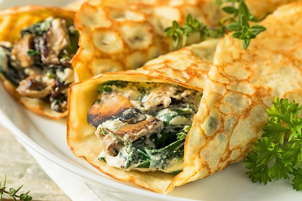 Crepes spinaci e ricotta