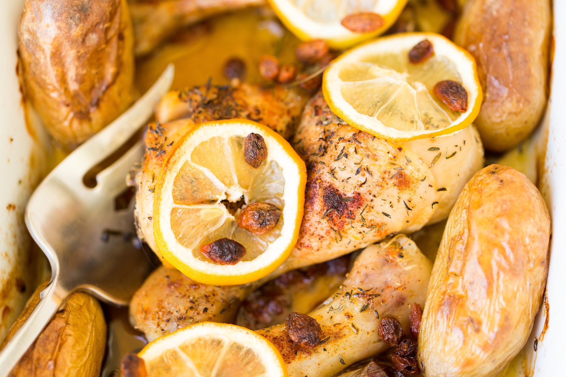 Cosce di pollo al limone