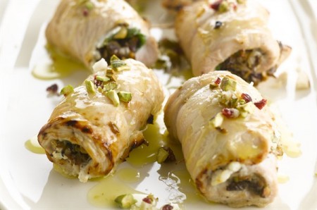 Involtini di tacchino e pistacchio